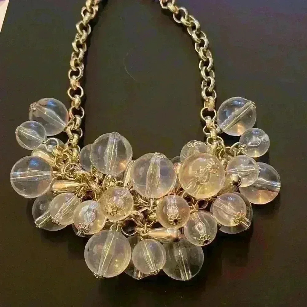 Giant lucite  bubbles statement necklace - this is wow wow wow!